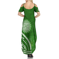 Liahona High School Summer Maxi Dress Ngatu and Polynesian Pattern LT03 - Polynesian Pride