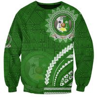 Liahona High School Sweatshirt Ngatu and Polynesian Pattern LT03 Unisex Green - Polynesian Pride