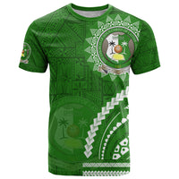 Liahona High School T Shirt Ngatu and Polynesian Pattern LT03 Green - Polynesian Pride