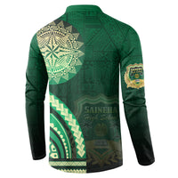 Saineha High School Button Sweatshirt Ngatu and Polynesian Pattern LT03 - Polynesian Pride