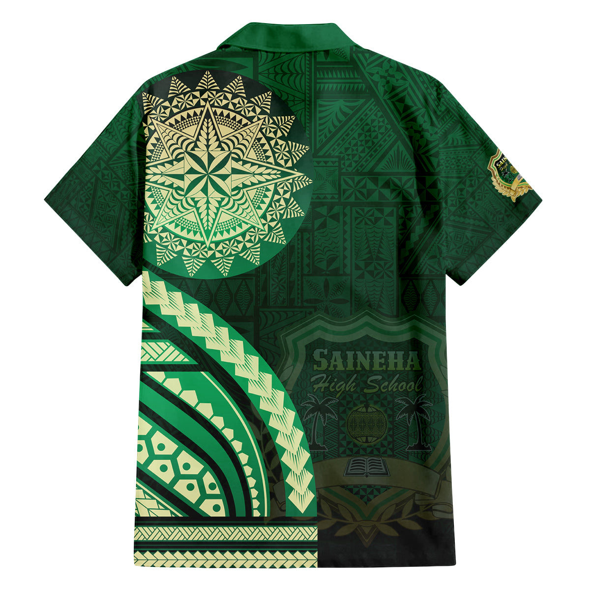 Saineha High School Family Matching Off Shoulder Short Dress and Hawaiian Shirt Ngatu and Polynesian Pattern LT03 - Polynesian Pride