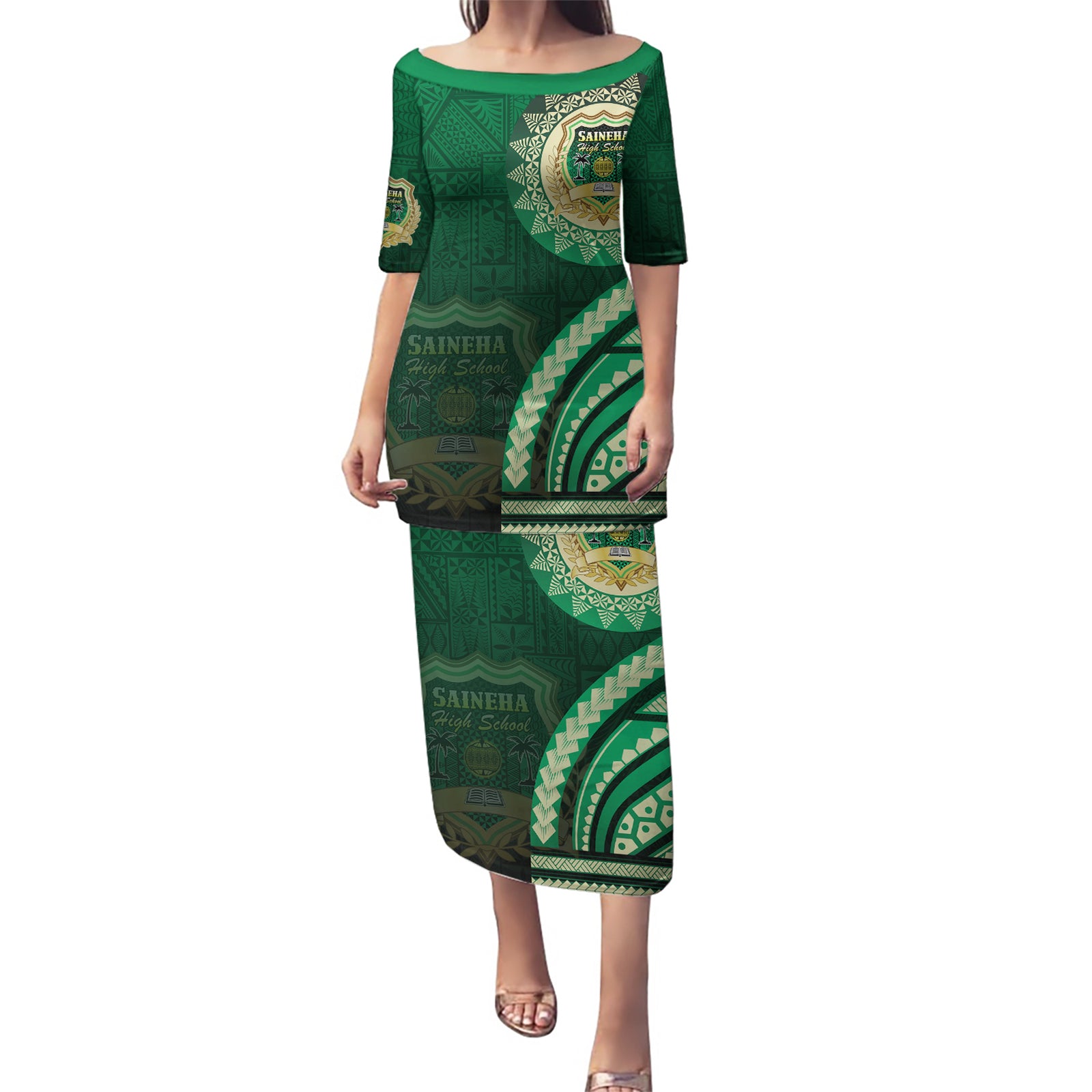 Saineha High School Puletasi Ngatu and Polynesian Pattern