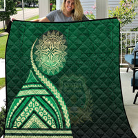 Saineha High School Quilt Ngatu and Polynesian Pattern LT03 Green - Polynesian Pride