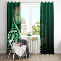 Saineha High School Window Curtain Ngatu and Polynesian Pattern