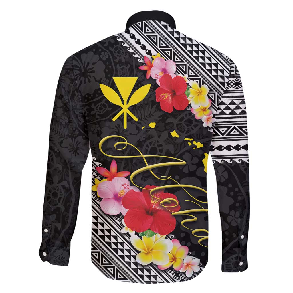 Aloha Hawaii Hibiscus and Plumeria Flowers Family Matching Tank Maxi Dress and Hawaiian Shirt Kanaka Maoli Tattoo Polynesian Pattern