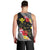 Aloha Hawaii Hibiscus and Plumeria Flowers Men Tank Top Kanaka Maoli Tattoo Polynesian Pattern