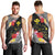 Aloha Hawaii Hibiscus and Plumeria Flowers Men Tank Top Kanaka Maoli Tattoo Polynesian Pattern