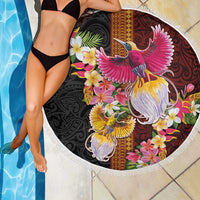 Papua New Guinea Birds and Frangipani Beach Blanket Melanesian Art Tattoos - Polynesian Pride