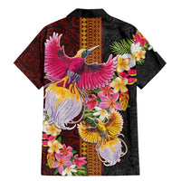 Papua New Guinea Birds and Frangipani Family Matching Mermaid Dress and Hawaiian Shirt Melanesian Art Tattoos LT03 - Polynesian Pride