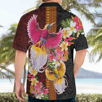 Papua New Guinea Birds and Frangipani Hawaiian Shirt Melanesian Art Tattoos LT03 - Polynesian Pride