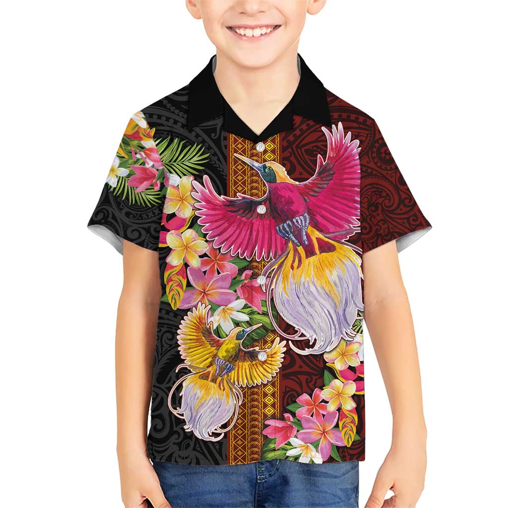 Papua New Guinea Birds and Frangipani Hawaiian Shirt Melanesian Art Tattoos LT03 - Polynesian Pride