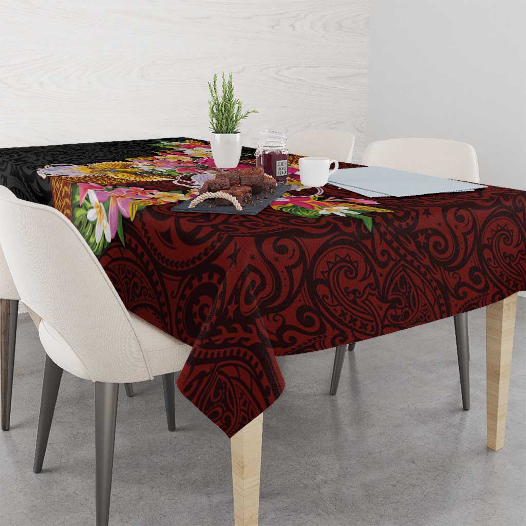 Papua New Guinea Birds and Frangipani Tablecloth Melanesian Art Tattoos - Polynesian Pride
