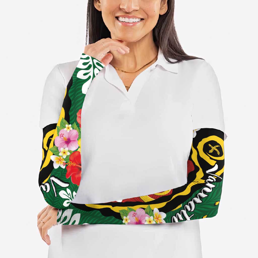 Melanesian Vanuatu Tribal Boar Tusk Arm Sleeves Tropical Plants and Namele Motifs - Polynesian Pride