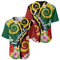 Melanesian Vanuatu Tribal Boar Tusk Baseball Jersey Tropical Plants and Namele Motifs - Polynesian Pride