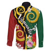 Melanesian Vanuatu Tribal Boar Tusk Family Matching Short Sleeve Bodycon Dress and Hawaiian Shirt Tropical Plants and Namele Motifs - Polynesian Pride