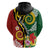 Melanesian Vanuatu Tribal Boar Tusk Hoodie Tropical Plants and Namele Motifs - Polynesian Pride