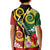 Melanesian Vanuatu Tribal Boar Tusk Kid Polo Shirt Tropical Plants and Namele Motifs - Polynesian Pride