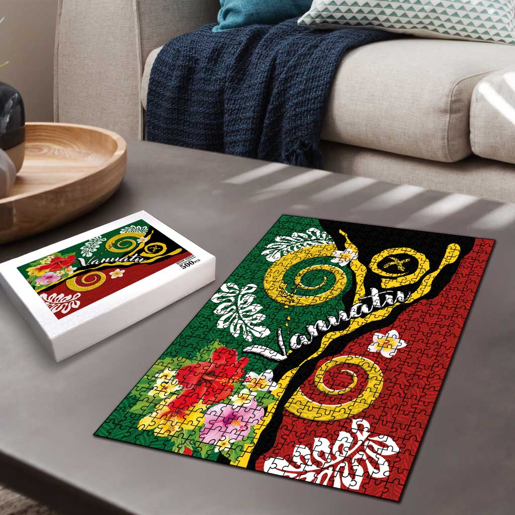 Melanesian Vanuatu Tribal Boar Tusk Puzzle Tropical Plants and Namele Motifs - Polynesian Pride