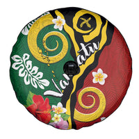 Melanesian Vanuatu Tribal Boar Tusk Spare Tire Cover Tropical Plants and Namele Motifs - Polynesian Pride