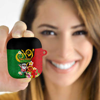 Vanuatu Christmas AirPods Case Funny Santa with Namele and Boar Tusk Tribal - Polynesian Pride