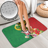 Vanuatu Christmas Bathroom Set Funny Santa with Namele and Boar Tusk Tribal - Polynesian Pride
