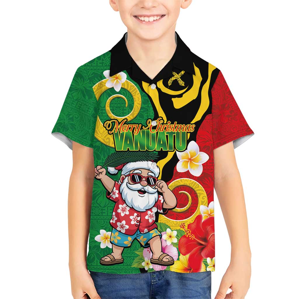 Vanuatu Christmas Family Matching Puletasi and Hawaiian Shirt Funny Santa with Namele and Boar Tusk Tribal - Polynesian Pride