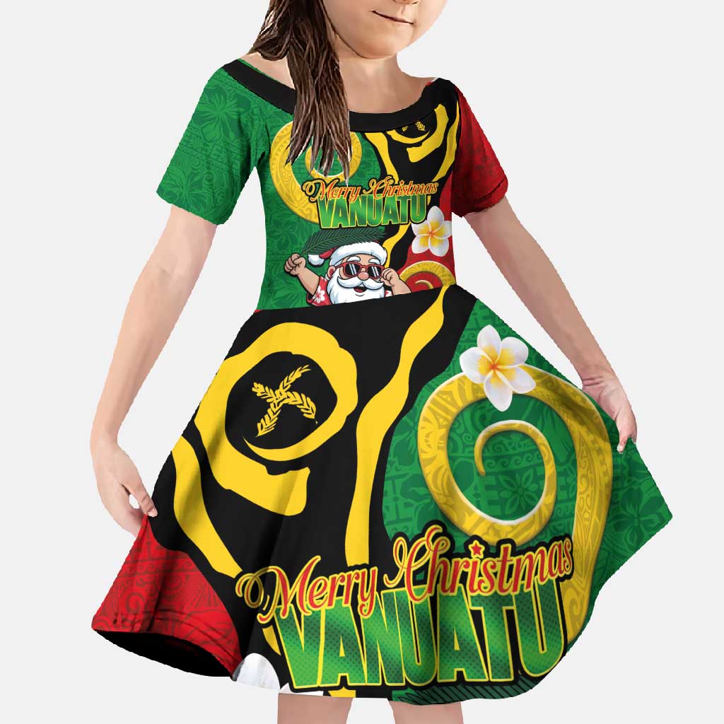 Vanuatu Christmas Family Matching Summer Maxi Dress and Hawaiian Shirt Funny Santa with Namele and Boar Tusk Tribal - Polynesian Pride