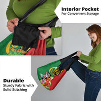 Vanuatu Christmas Grocery Bag Funny Santa with Namele and Boar Tusk Tribal - Polynesian Pride