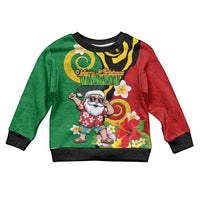 Vanuatu Christmas Kid Ugly Christmas Sweater Funny Santa with Namele and Boar Tusk Tribal - Polynesian Pride