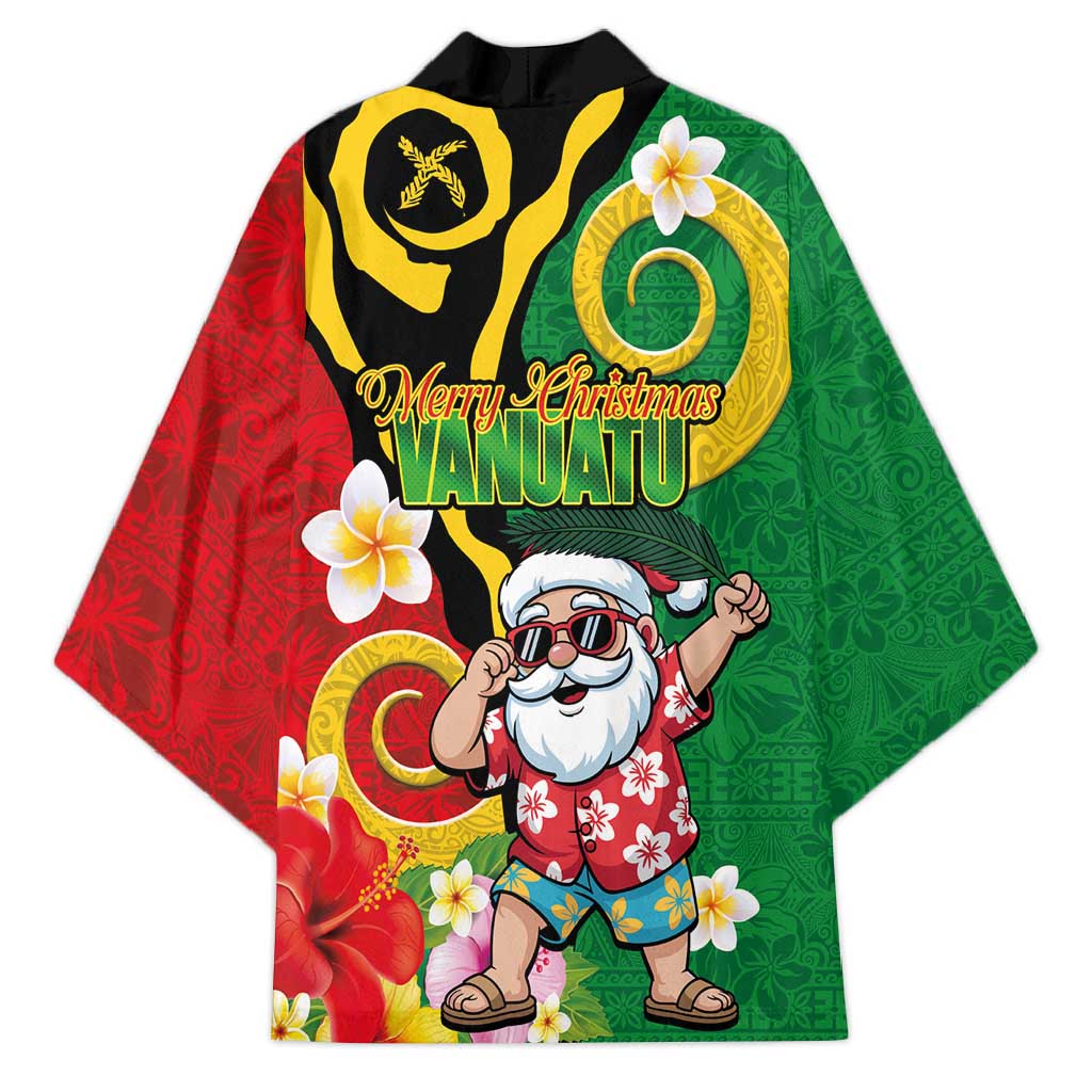 Vanuatu Christmas Kimono Funny Santa with Namele and Boar Tusk Tribal - Polynesian Pride