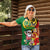 Vanuatu Christmas Women Polo Shirt Funny Santa with Namele and Boar Tusk Tribal - Polynesian Pride