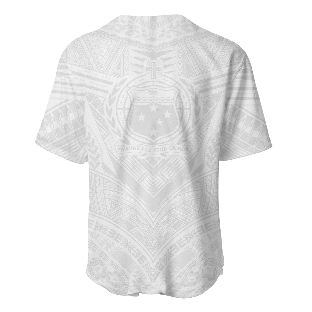 Samoan Lotu a Tamaiti Baseball Jersey Coat of Arms and Polynesian Pattern