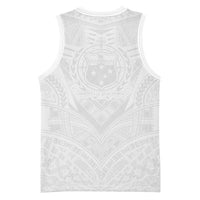Samoan Lotu a Tamaiti Basketball Jersey Coat of Arms and Polynesian Pattern
