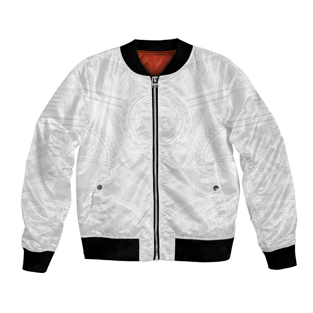 Samoan Lotu a Tamaiti Bomber Jacket Coat of Arms and Polynesian Pattern