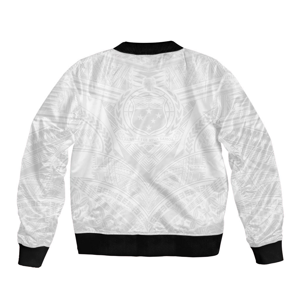 Samoan Lotu a Tamaiti Bomber Jacket Coat of Arms and Polynesian Pattern