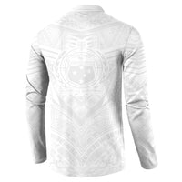 Samoan Lotu a Tamaiti Button Sweatshirt Coat of Arms and Polynesian Pattern