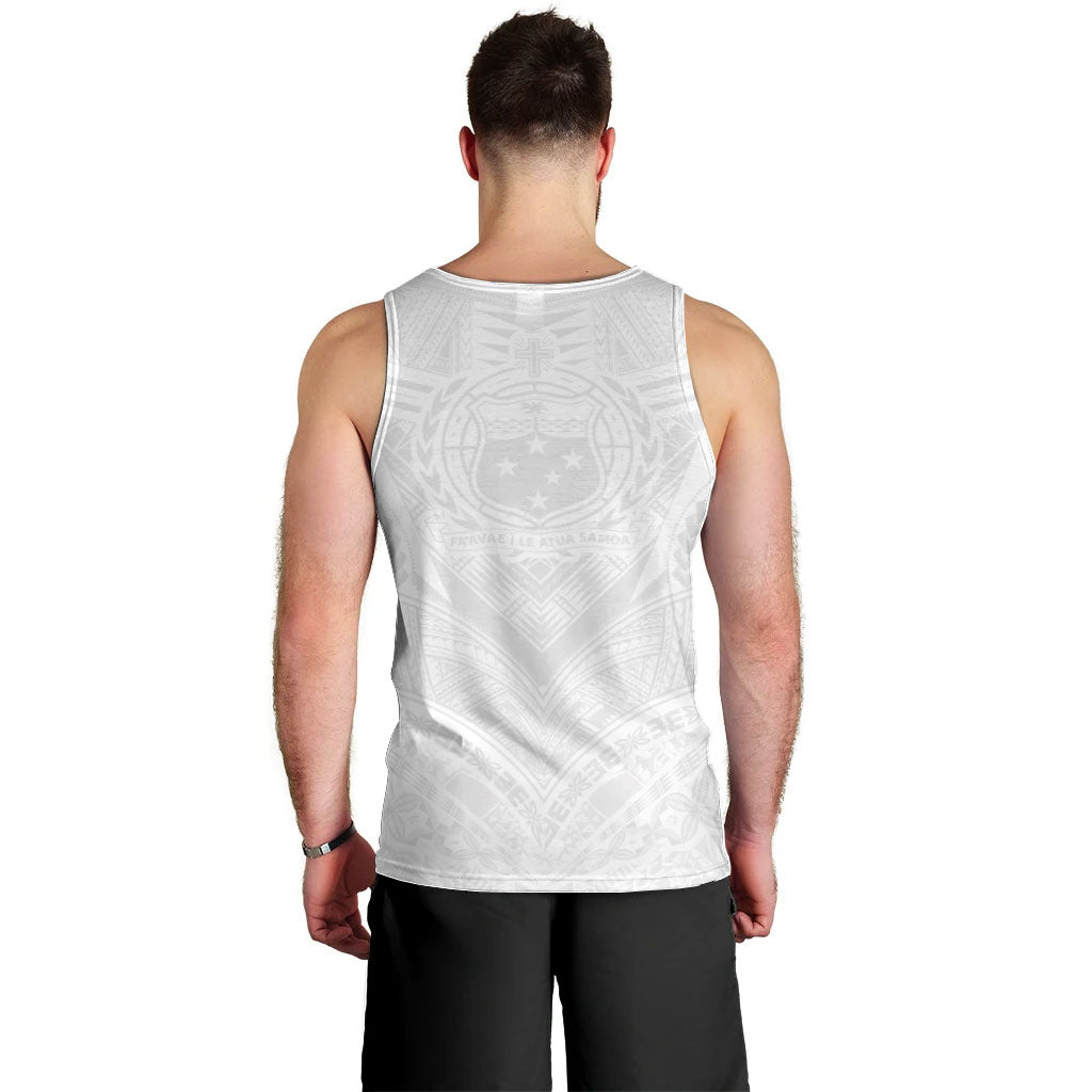 Samoan Lotu a Tamaiti Men Tank Top Coat of Arms and Polynesian Pattern
