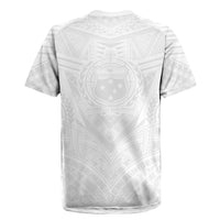 Samoan Lotu a Tamaiti Rugby Jersey Coat of Arms and Polynesian Pattern