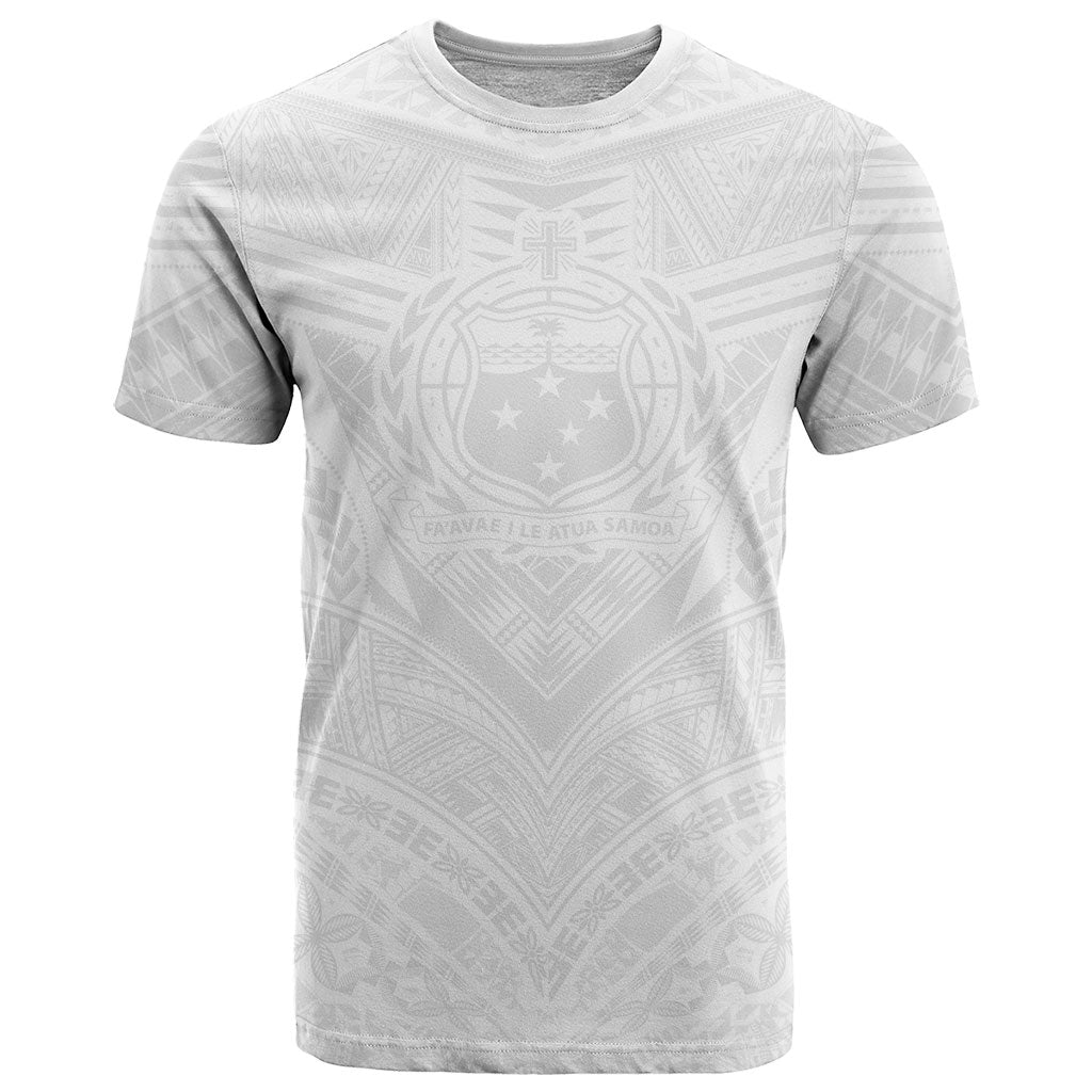 Samoan Lotu a Tamaiti T Shirt Coat of Arms and Polynesian Pattern