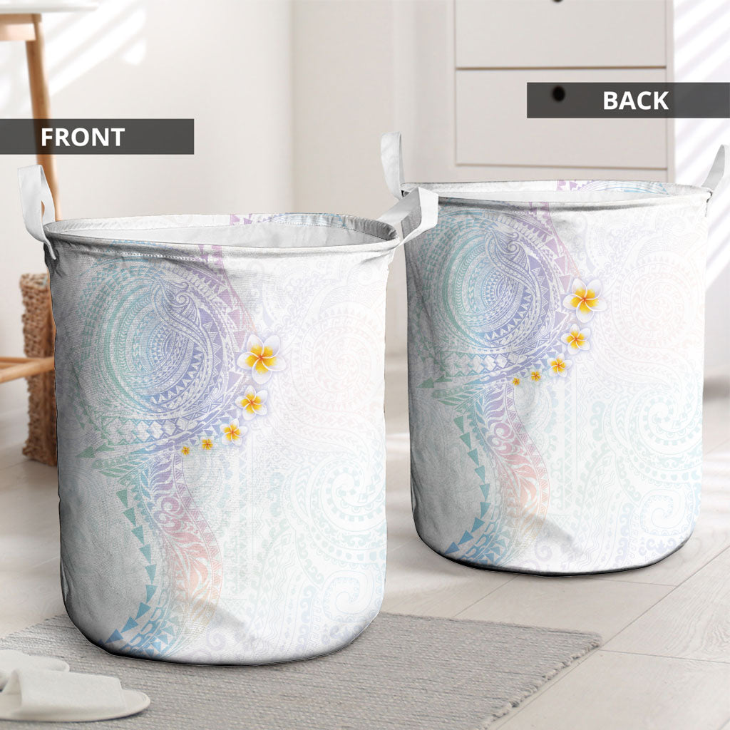 Hawaiian Tribal Tattoo and Plumeria Laundry Basket Polynesian Pattern Sweet
