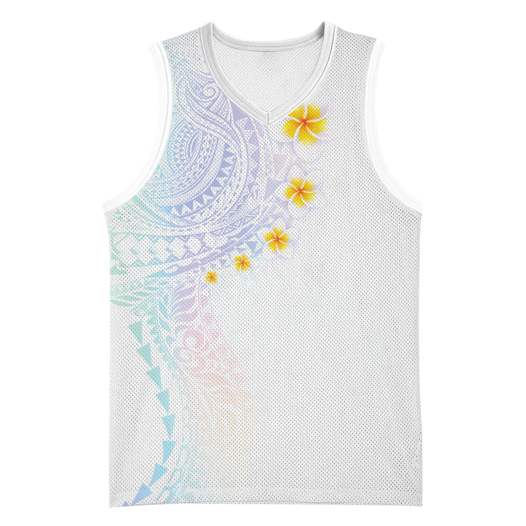 Hawaiian Tribal Tattoo and Plumeria Basketball Jersey Polynesian Pattern Sweet