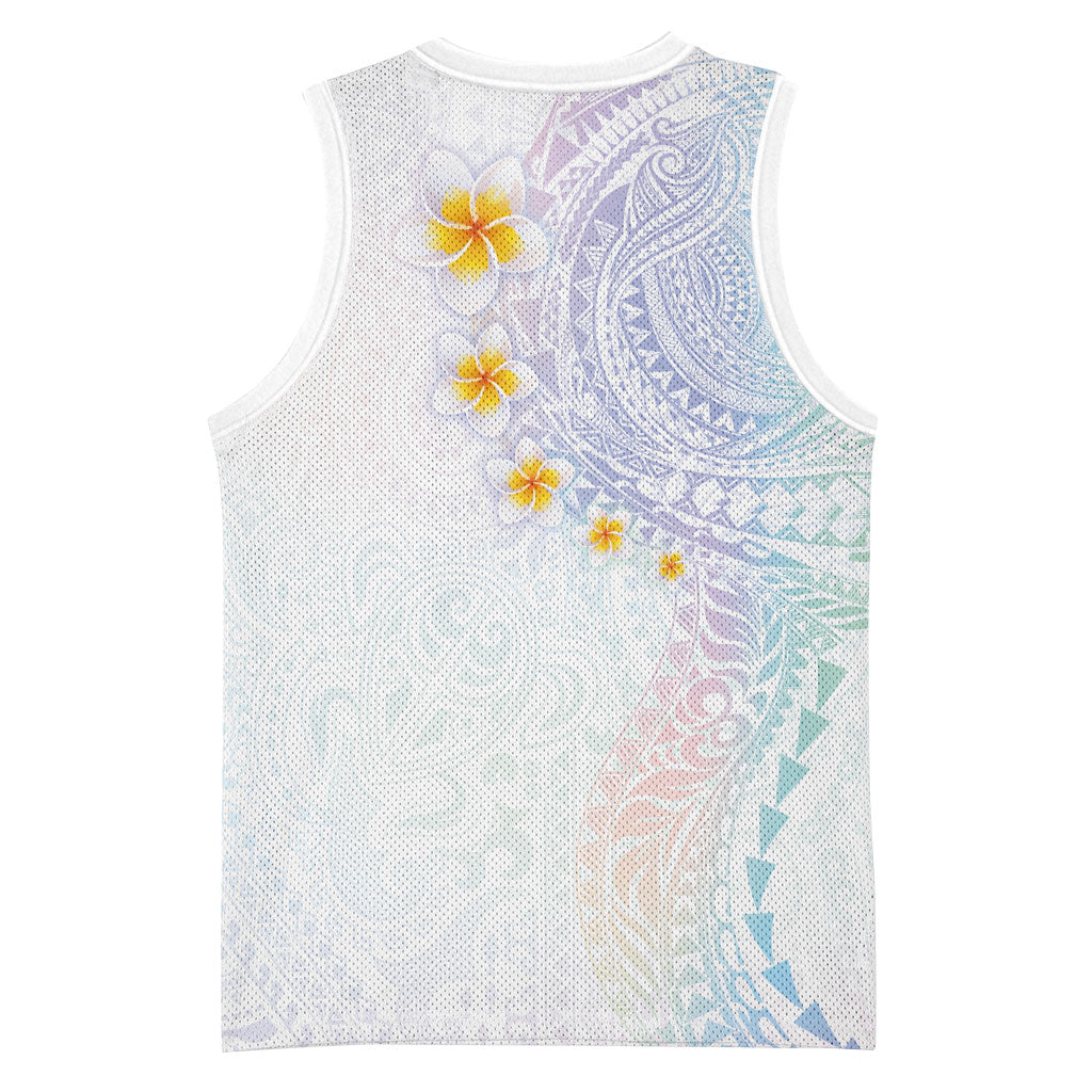 Hawaiian Tribal Tattoo and Plumeria Basketball Jersey Polynesian Pattern Sweet