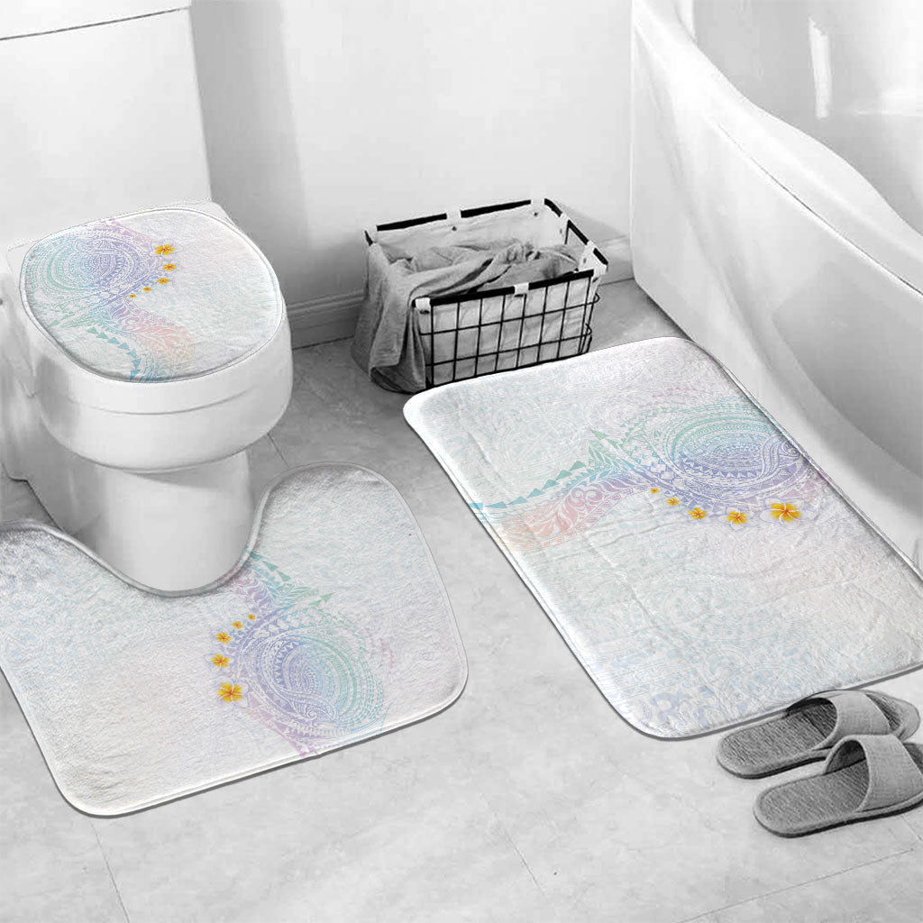Hawaiian Tribal Tattoo and Plumeria Bathroom Set Polynesian Pattern Sweet