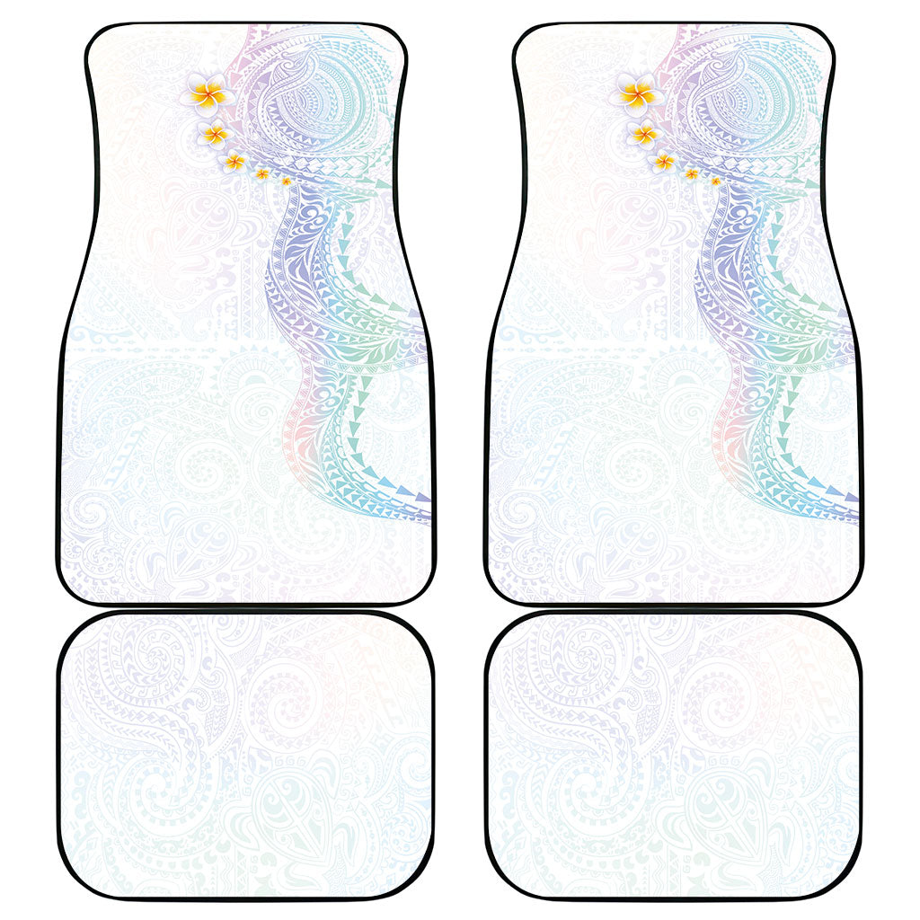 Hawaiian Tribal Tattoo and Plumeria Car Mats Polynesian Pattern Sweet