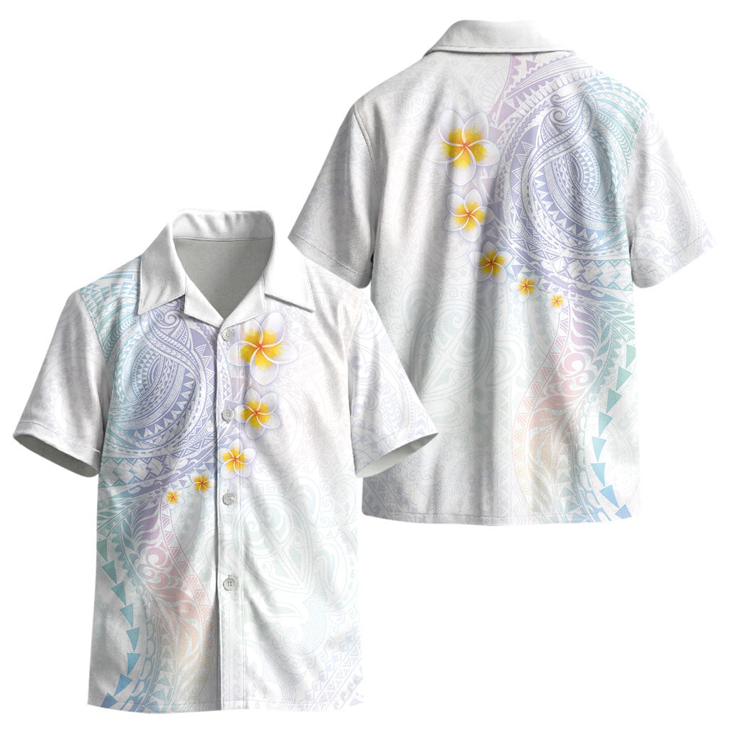Hawaiian Tribal Tattoo and Plumeria Kid Hawaiian Shirt Polynesian Pattern Sweet