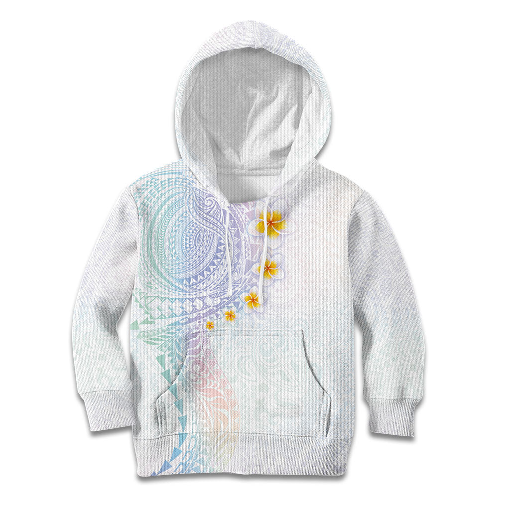 Hawaiian Tribal Tattoo and Plumeria Kid Hoodie Polynesian Pattern Sweet