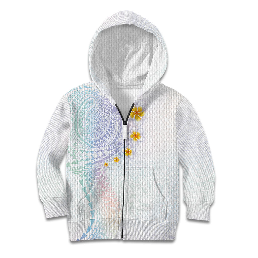 Hawaiian Tribal Tattoo and Plumeria Kid Hoodie Polynesian Pattern Sweet