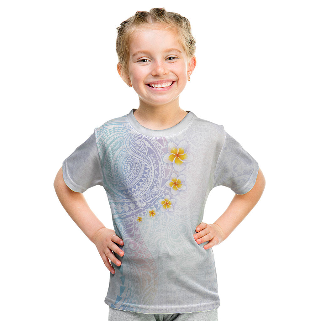 Hawaiian Tribal Tattoo and Plumeria Kid T Shirt Polynesian Pattern Sweet