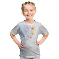 Hawaiian Tribal Tattoo and Plumeria Kid T Shirt Polynesian Pattern Sweet