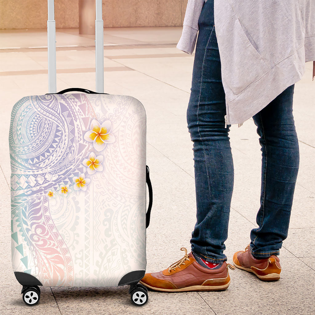 Hawaiian Tribal Tattoo and Plumeria Luggage Cover Polynesian Pattern Sweet